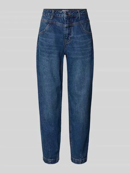 Jeansy o kroju mom fit z wpuszczanymi Rich & Royal niebieskie