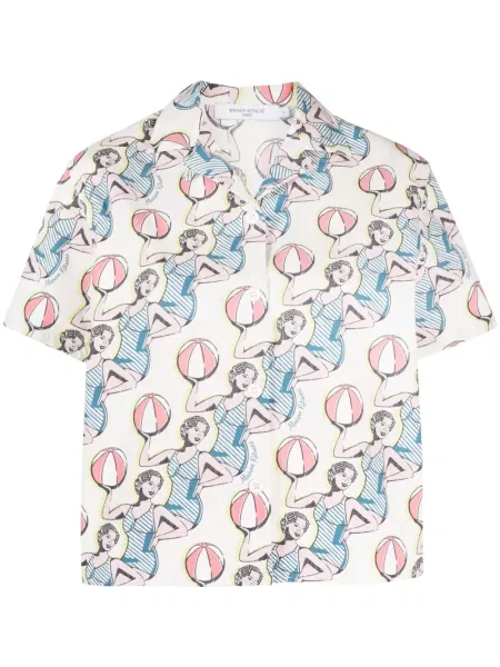 Grafic cămașă Maison Kitsune cu imagine
