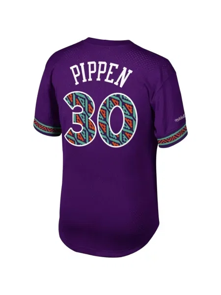 Tricou Mitchell & Ness cu mâneci scurte scurt violet