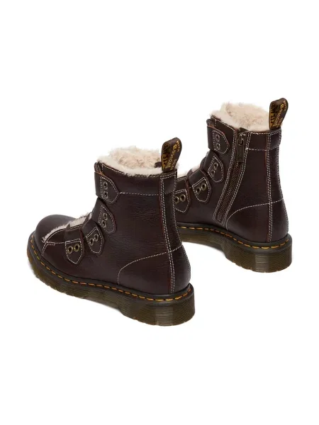 Botine Dr. Martens din piele cu platformă maro
