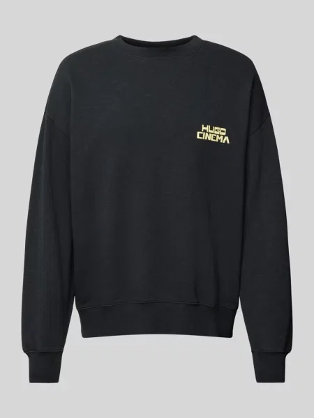 Bluza z nadrukiem z logo model ‘Dargentix’ czarna
