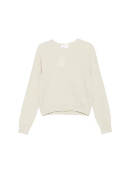 Sweter Low Classic z kaszmiru klasyczny beżowy
