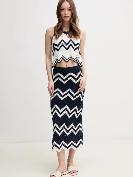 Pepe Jeans spódnica OLLIE SKIRT midi prosta granatowy