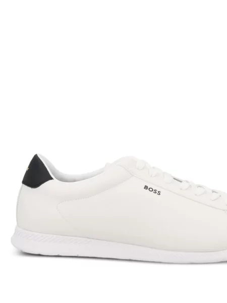 Fűzős csipkés sneaker Boss nyomtatás fehér