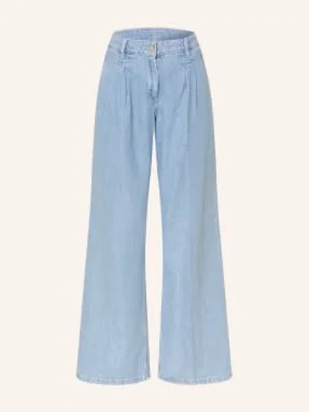 Milano Italy Dżinsy Z Szerokimi Nogawkami blau niebieskie