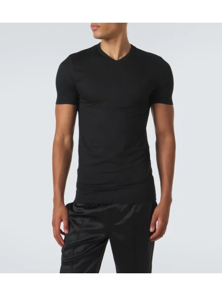 Tricou Zimmerli din jerseu negru