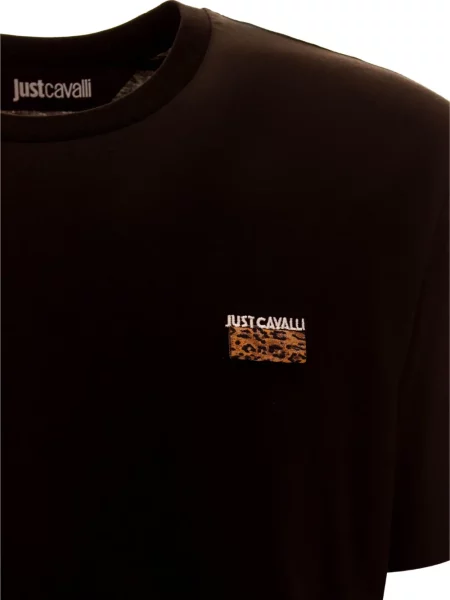 Tricou Just Cavalli cu imagine negru