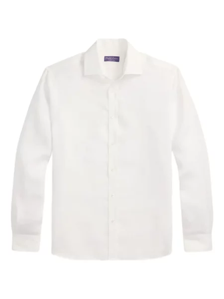 Cămașă Ralph Lauren Purple Label lungă alb
