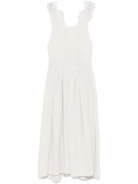 Sukienka midi Maurizio Mykonos koronkowa do kolan garniturowa