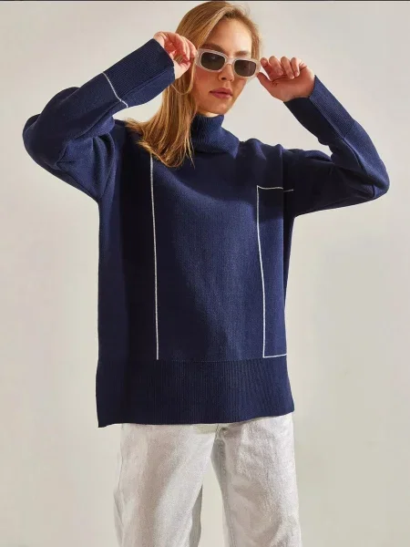 Bianco Lucci Svetr Pullover námořnická modř