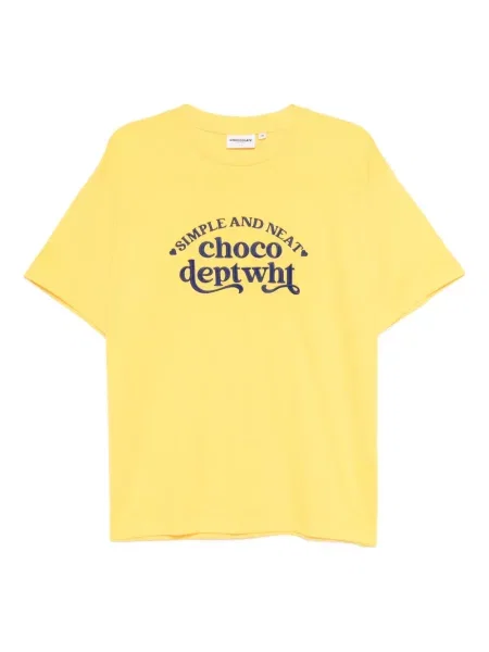Tricou Chocoolate cu broderie galben