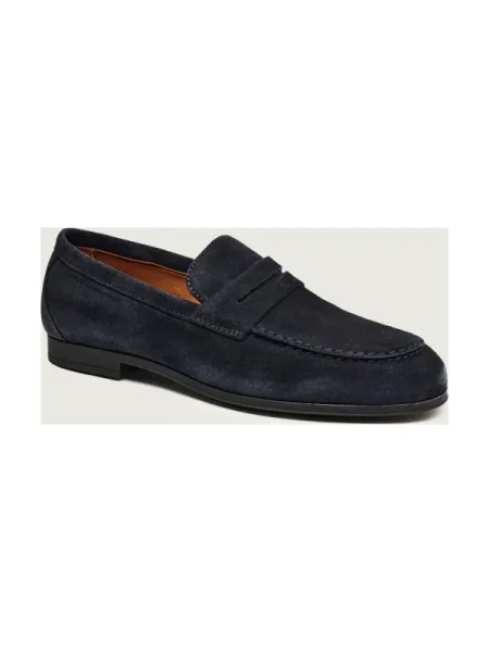 Pantofi loafer Tommy Hilfiger din piele de căprioară albastru