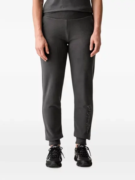 Pantaloni Ea7 Emporio Armani cu imagine alergare maro