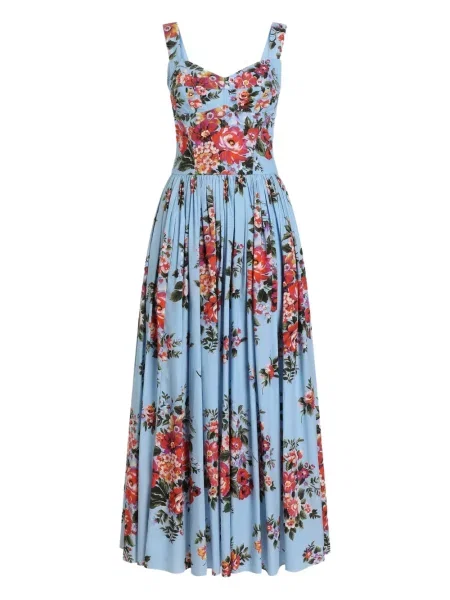Maxi rochie maxi Dolce & Gabbana cu imagine de costum albastru