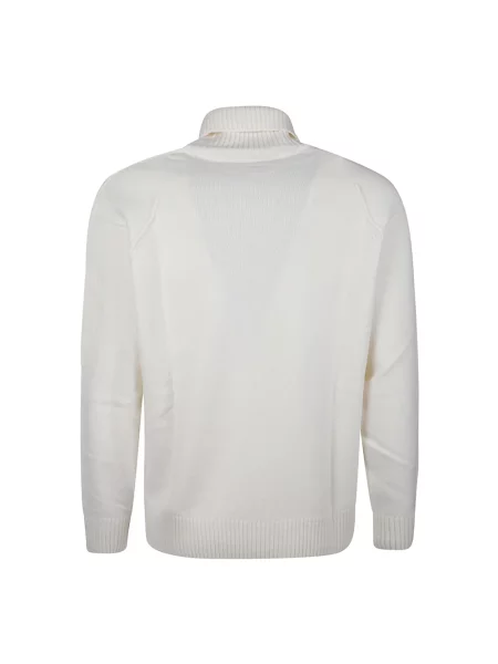 Sweter z golfem C.p. Company wełniany biały