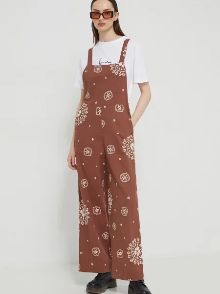 Roxy kezeslábas mély nyakkivágású barna