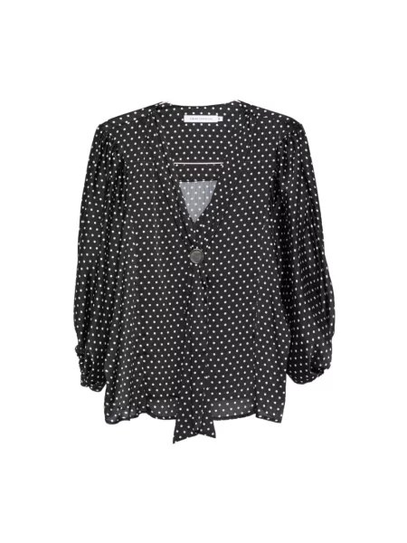 Bluzka Simona Corsellini w grochy czarna