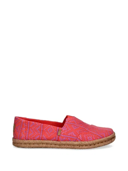 Espadrile Toms fără toc țesuți roșu