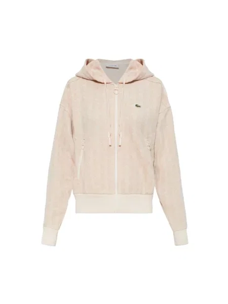 Bluza z kapturem Lacoste z kapturem różowa