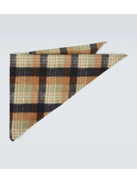 Fular Dries Van Noten de lână în carouri