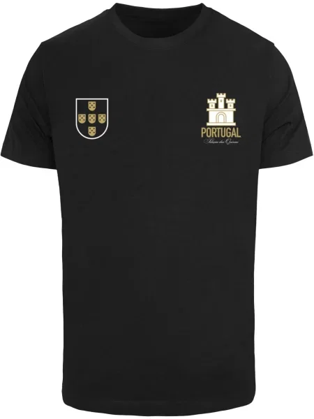 Mister Tee Tricou Portugal galben / negru alb