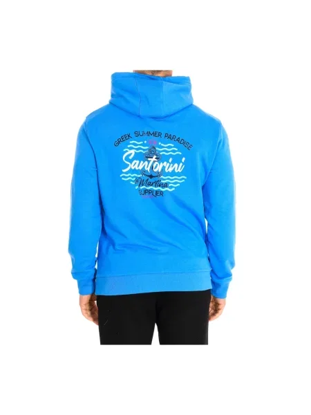 Bluza z kapturem La Martina z kapturem z logo niebieska