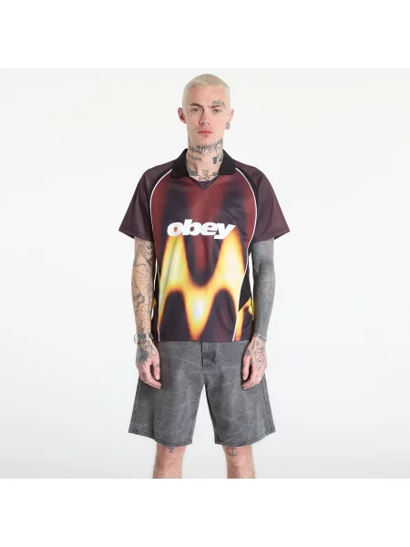 Футбольний светр Obey Clothing з джерсі червоний