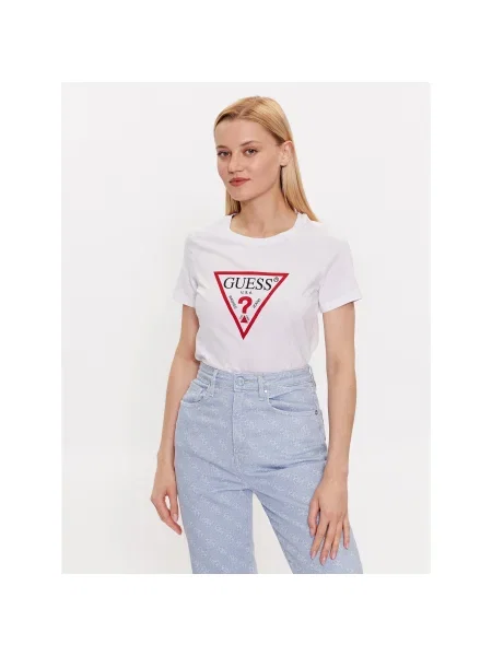 Guess Póló Slim Fit fehér