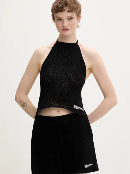 Top Karl Lagerfeld Jeans czarny