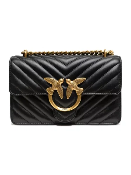 Mała mały torebka na łańcuszku Pinko elegancka czarna