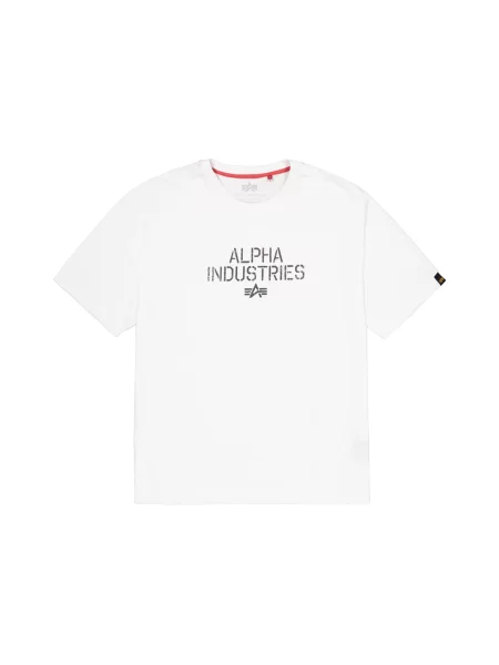 ALPHA INDUSTRIES Tričko čierna biela