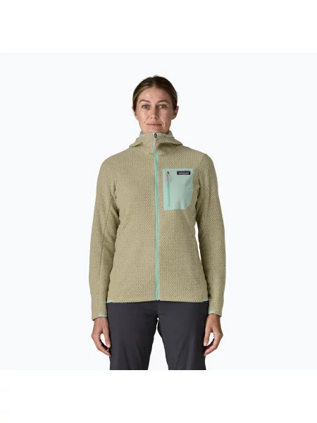Bluză fleece pentru femei Patagonia R1 Air Full-Zip Hoody weathered stone