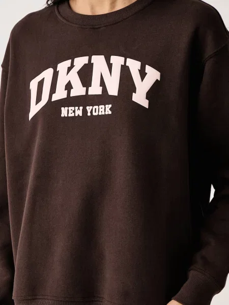 DKNY melegítőfelső női pamuttal barna