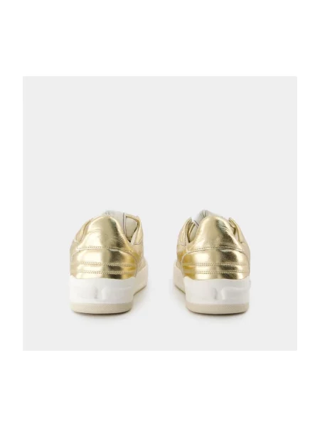 Sneakersy Zadig & Voltaire skórzane z logo żółte