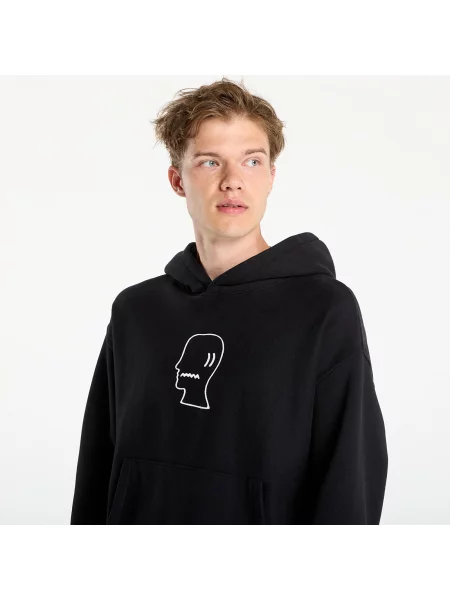 Hanorac Brain Dead Logo Head Hoodie Black S negru