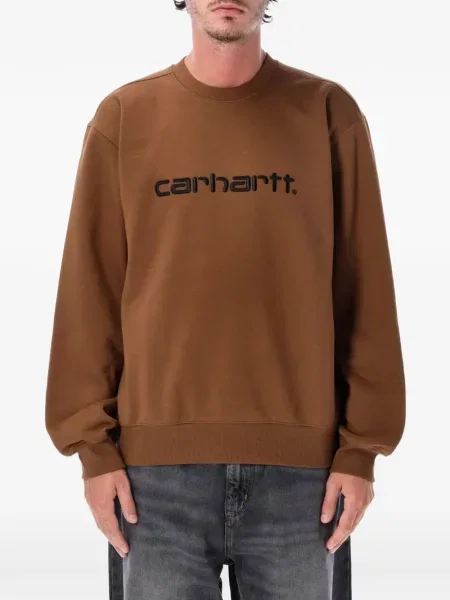 Hanorac Carhartt Wip cu broderie maro