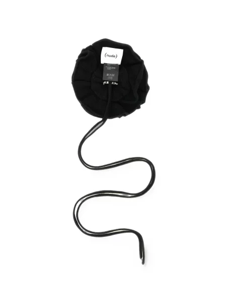 Brosa Nude cu model floral tricotate negru