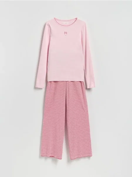 Reserved Pijama din două piese roz-pastel roz