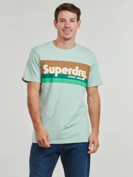 Póló Superdry autogrammal zöld