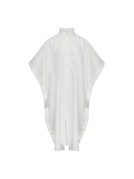 Sukienka koszulowa Mm6 Maison Margiela do kolan biała