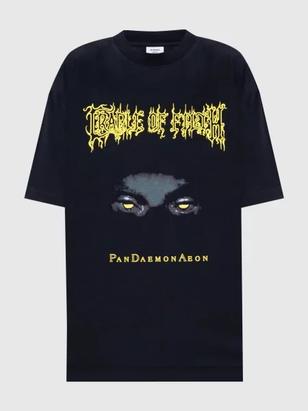 Футболка з принтом Vetements чорна