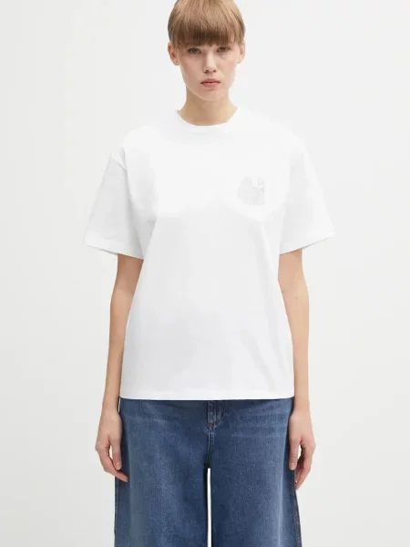 Carhartt WIP tricou din W S/S Okniceok T-Shirt alb