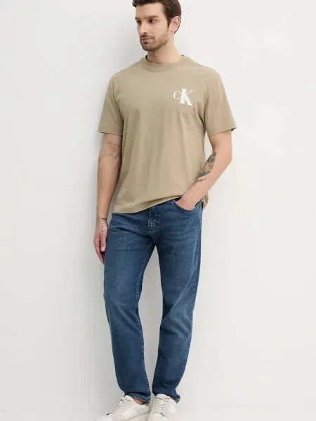 Calvin Klein Jeans kratka majica bež