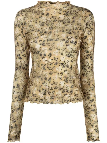 Top Knwls transparente galben