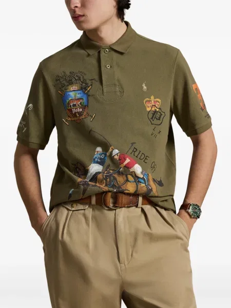 Ριγέ δερμάτινος κάλτσες Polo Ralph Lauren με κορδόνι μαύρο