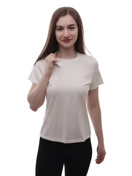 Футболка STREAM молочний віскоза/поліестер