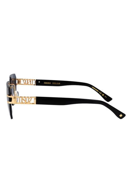 Ochelari de soare Dsquared2 Eyewear cu imprimeu geometric cu autograf negru
