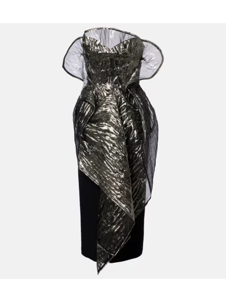 Sukienka koktajlowa Maticevski garniturowa czarna