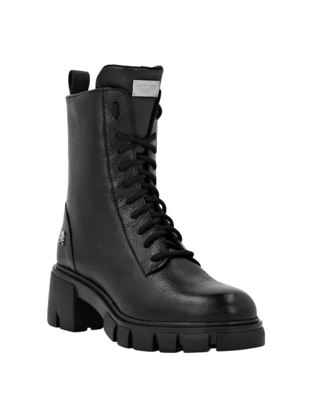 Botki Philipp Plein skórzane czarne