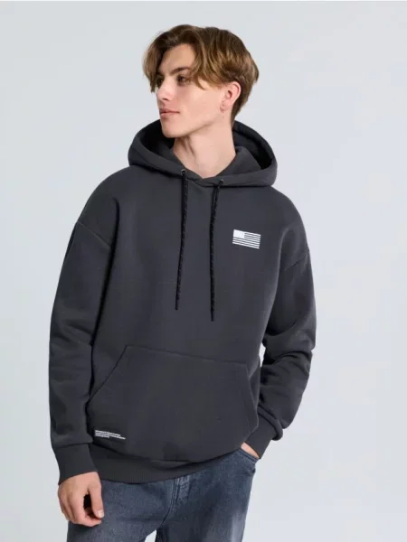 Sinsay Mikina s kapucí NASA šedá